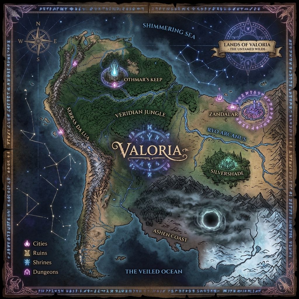Mapa do Continente Crownless